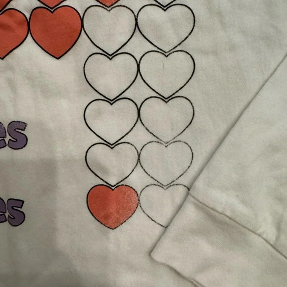 NWT Hundred Pieces “It Comes in Pieces” Long Sleeve White T-Shirt - Picture 4 of 10